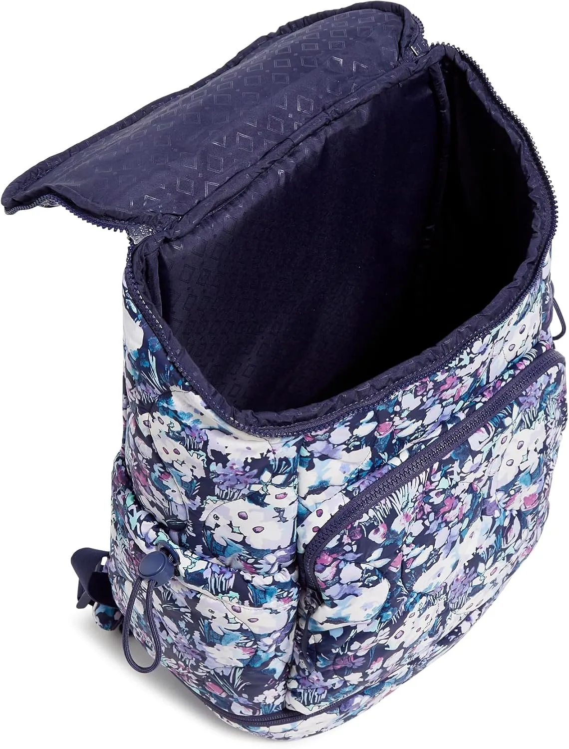 Vera Bradley Featherweight Commuter Backpack Travel Bag, Artist's Garden Purple