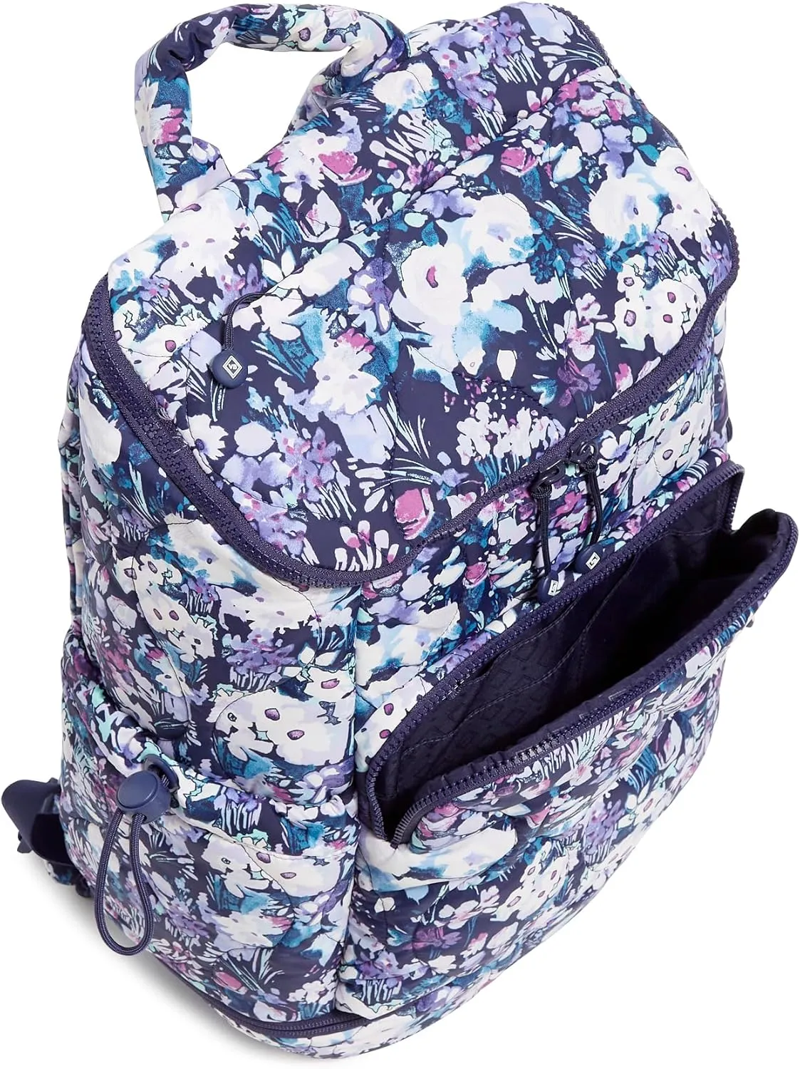 Vera Bradley Featherweight Commuter Backpack Travel Bag, Artist's Garden Purple