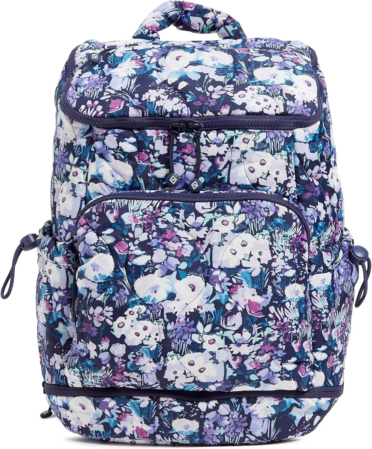 Vera Bradley Featherweight Commuter Backpack Travel Bag, Artist's Garden Purple