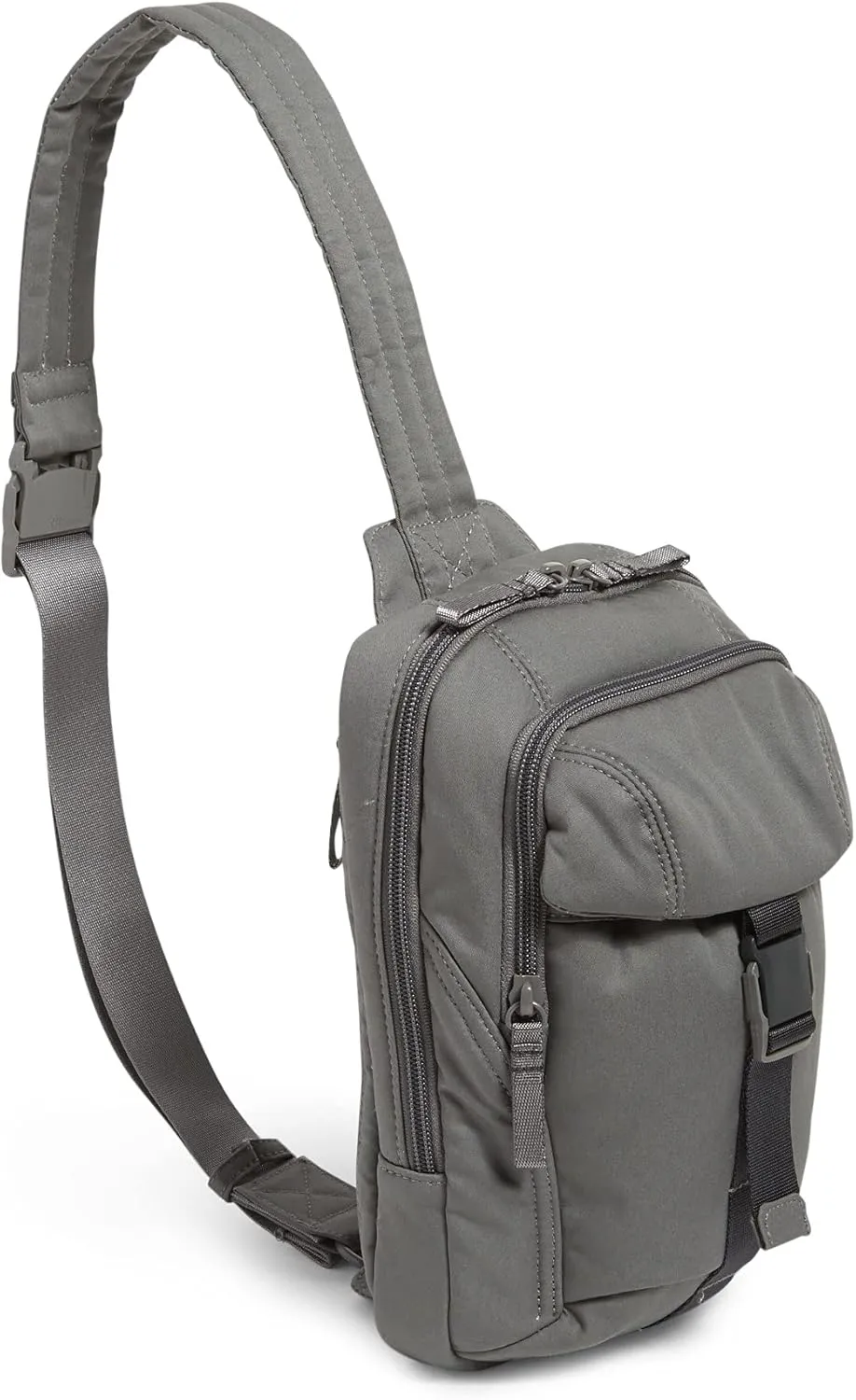 Vera Bradley Women's Cotton Utility Sling Backpack, Galaxy Gray - Recycled Cotton, One Size