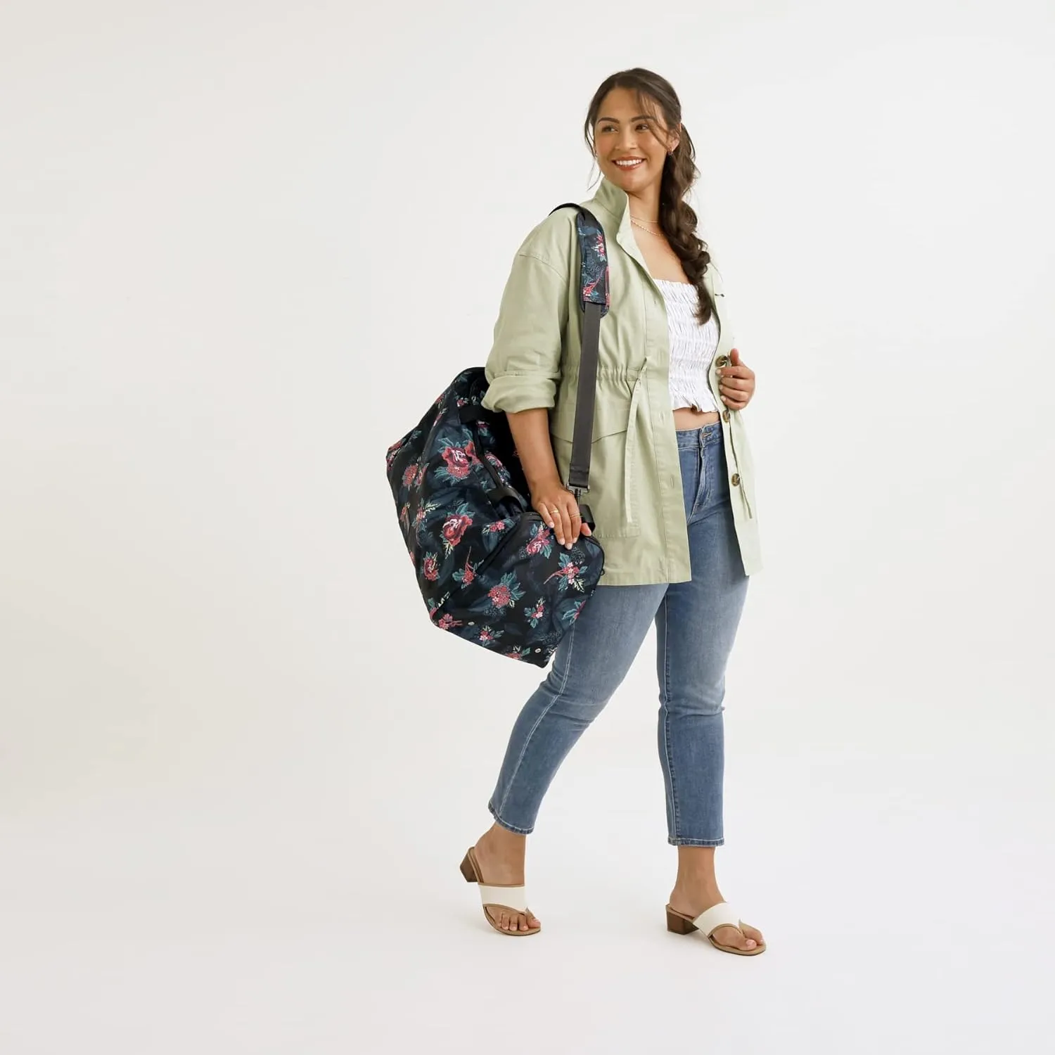 Vera Bradley Women's Recycled Lighten Up Reactive Travel Duffle Bag