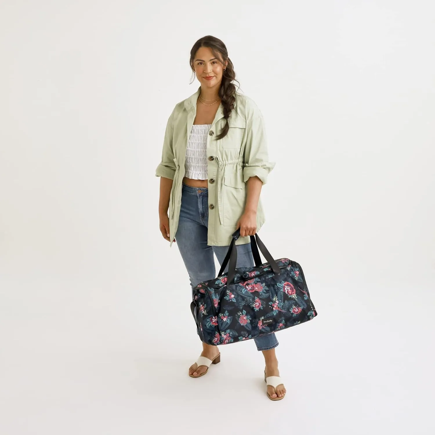 Vera Bradley Women's Recycled Lighten Up Reactive Travel Duffle Bag