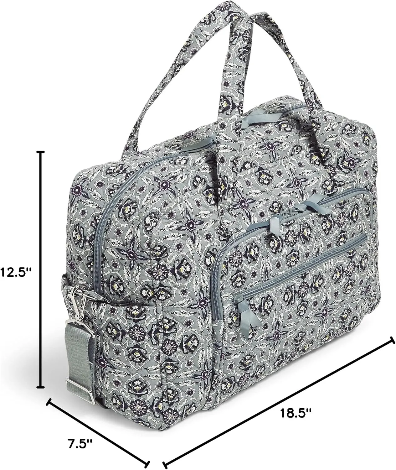 Vera Bradley Women's Weekender Travel Bag, Plaza Tile-Recycled Cotton, One Size