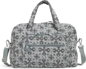 Vera Bradley Women's Weekender Travel Bag, Plaza Tile-Recycled Cotton, One Size