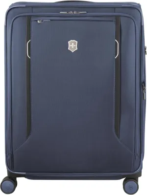 Victorinox Werks Traveler 6.0 Softside Large Case - Travel Luggage with Spinner Wheels - Suitcase with Combination Lock & Laptop Compartment - 104 Liters, Blue