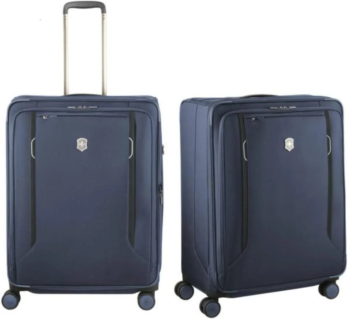 Victorinox Werks Traveler 6.0 Softside Large Case - Travel Luggage with Spinner Wheels - Suitcase with Combination Lock & Laptop Compartment - 104 Liters, Blue