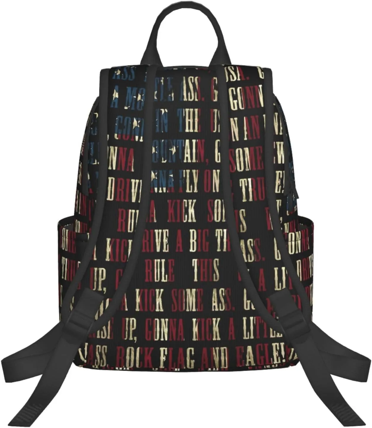 Vintage American Flag Casual Backpacks Laptop Backpack Outdoor Travel Rucksack Sport Carry-On Daypack Lightweight Bag with Multi-Pockets