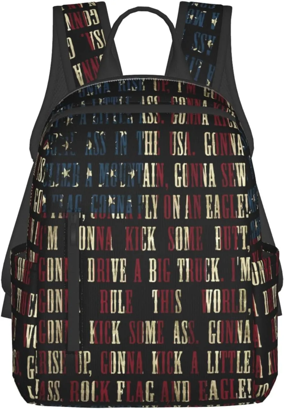 Vintage American Flag Casual Backpacks Laptop Backpack Outdoor Travel Rucksack Sport Carry-On Daypack Lightweight Bag with Multi-Pockets