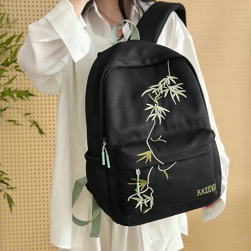 Vintage Chinese Style Embroidered Backpack – Unisex Large Capacity Casual Backpack