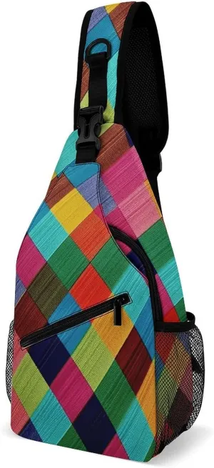 Vintage Floral Pattern Crossbody Bag, Sling Bag, Sling Backpack, Belt Bags for Travel Outdoors Hiking