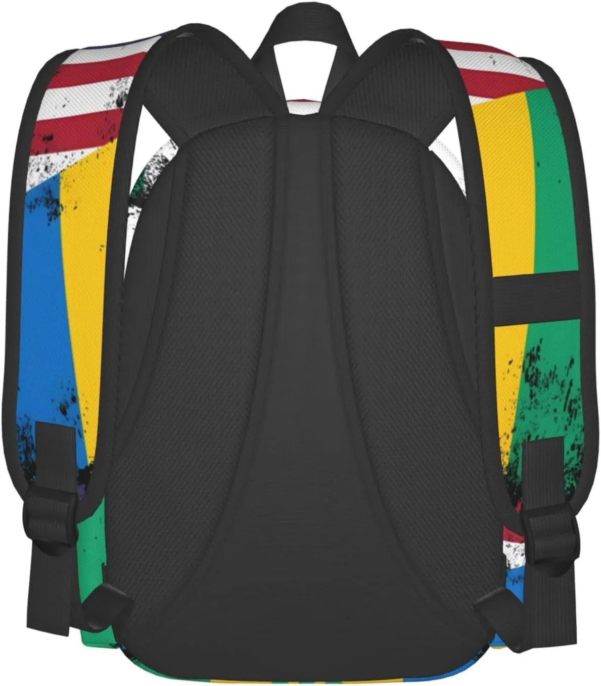 Vintage Half Saint Vincent American Flag Casual Backpack Large Capacity Travel Backpacks Laptop Daypack Commuter Rucksack Adjustable Strap Sports Bags for Hiking Biking