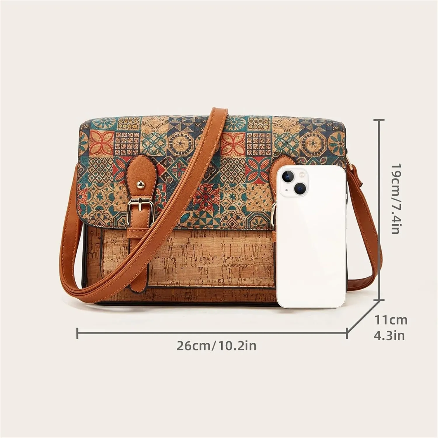 Vintage Kraft Pater Hippie Postman Messenger Bag Casual Retro Chic Boho Ethnic Gypsy Ibiza Street Medium Size