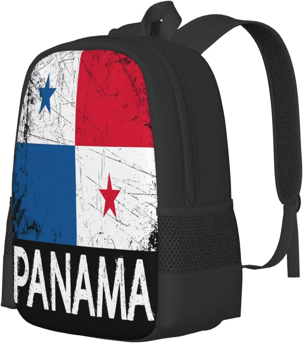 Vintage Panamanian Flag Panama Casual Backpacks Large Capacity Backpack Laptop Rucksack Sport Daypack Commuter Bags with Adjustable Strap for Traveling Camping
