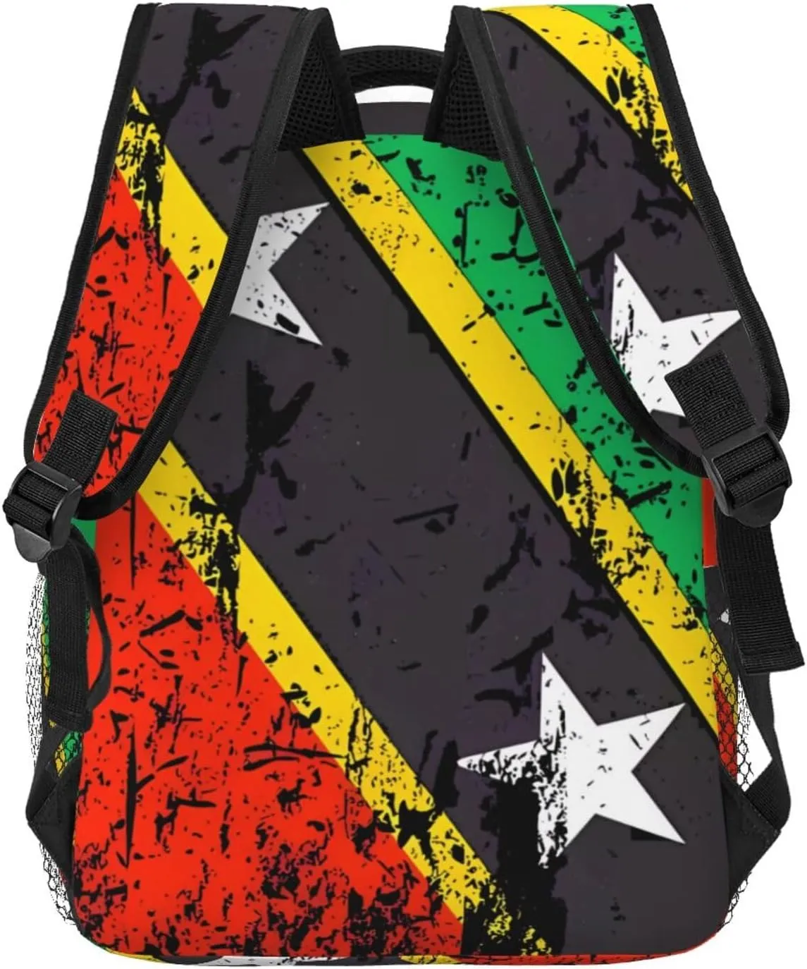 Vintage Saint Kitts And Nevis Flag Backpacks 15 Inch Laptop Backpack Multipurpose Double Shoulder Bag For Men Women Gifts