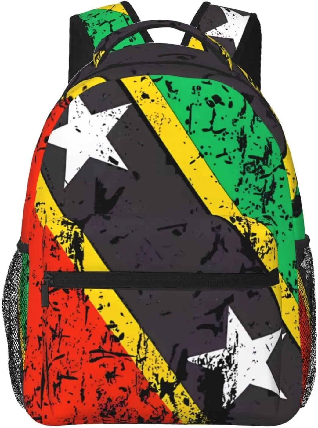 Vintage Saint Kitts And Nevis Flag Backpacks 15 Inch Laptop Backpack Multipurpose Double Shoulder Bag For Men Women Gifts