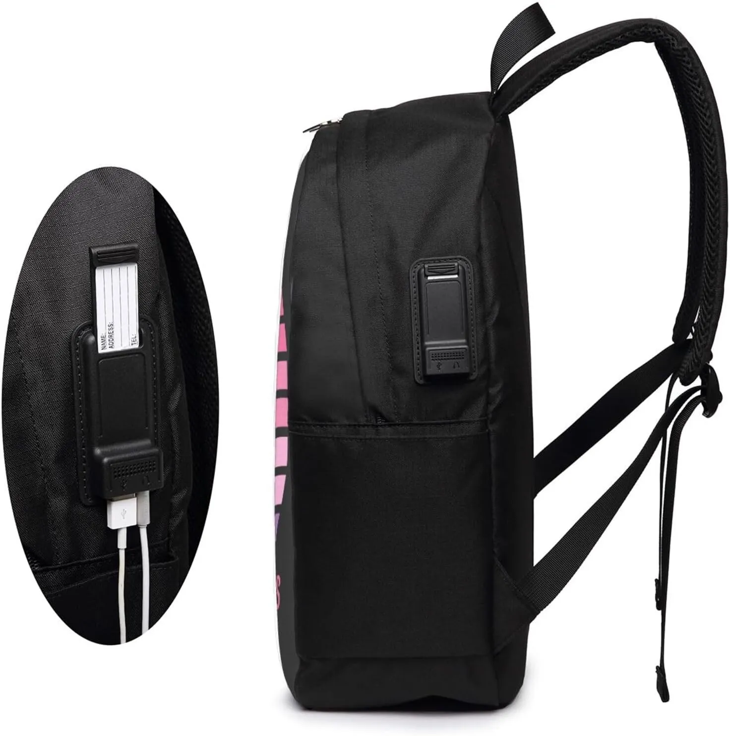 Vintage Turks Caicos Islands Flag Tropical Beach Laptop Backpacks Travel Backpack Casual Business Daypack Sport Rucksack Computer Bag Fits up to 17 Inch Notebook with USB Port