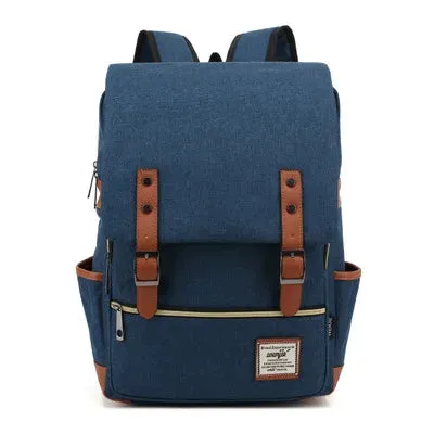 Vintage Unisex Oxford Waterproof Backpacks Large Capacity Men Travel Bag Women Students School Books 16 Inch Laptop Backpack