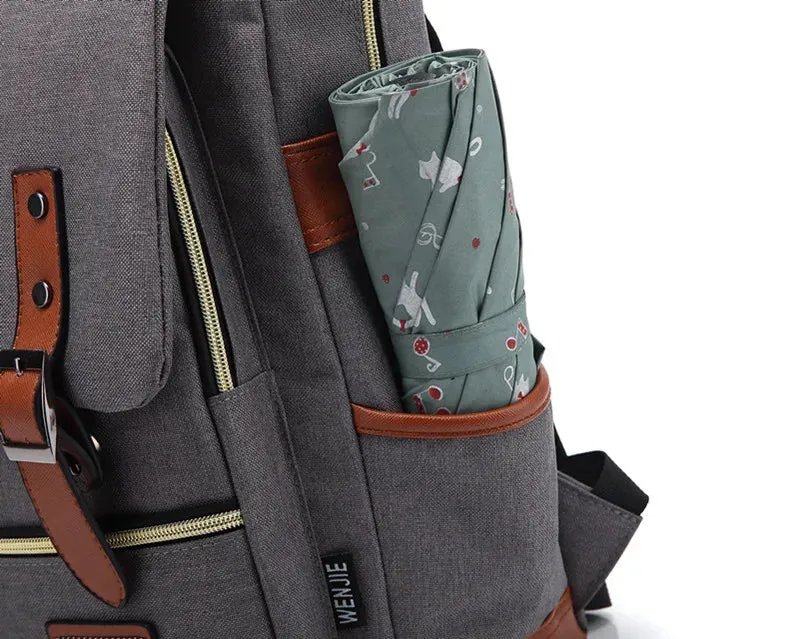 Vintage Unisex Oxford Waterproof Backpacks Large Capacity Men Travel Bag Women Students School Books 16 Inch Laptop Backpack