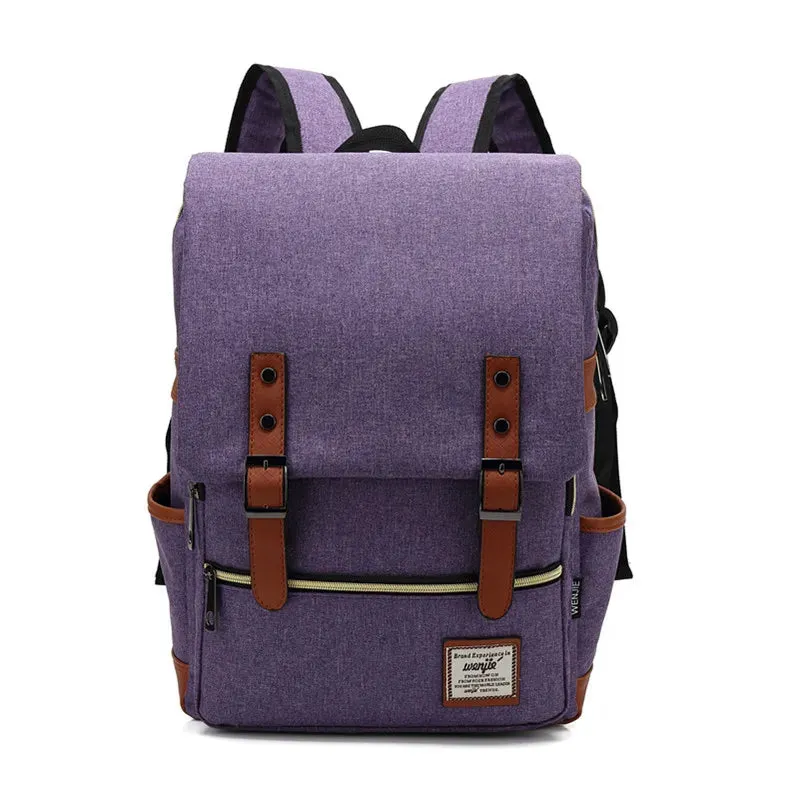 Vintage Unisex Oxford Waterproof Backpacks Large Capacity Men Travel Bag Women Students School Books 16 Inch Laptop Backpack