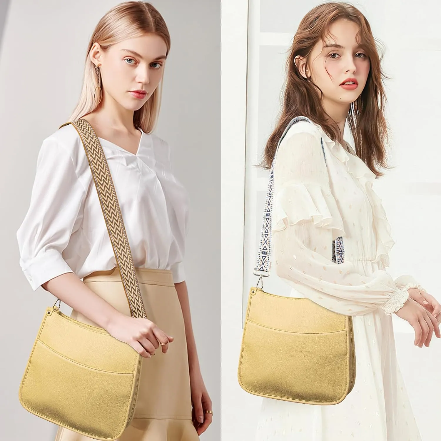 Viva Terry Vegan Leather Crossbody Fashion Shoulder Bag Purse with Adjustable Strap