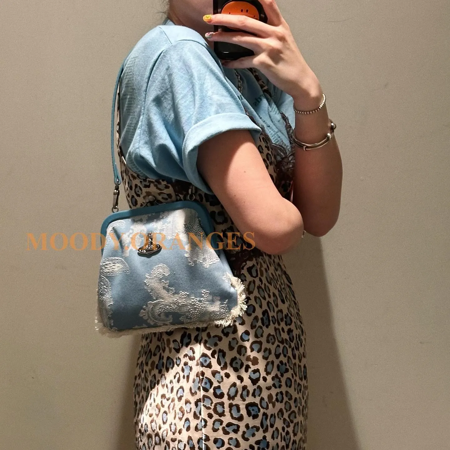 Vivienne Westwood Chelsea Cotton-Twill Bag Blue