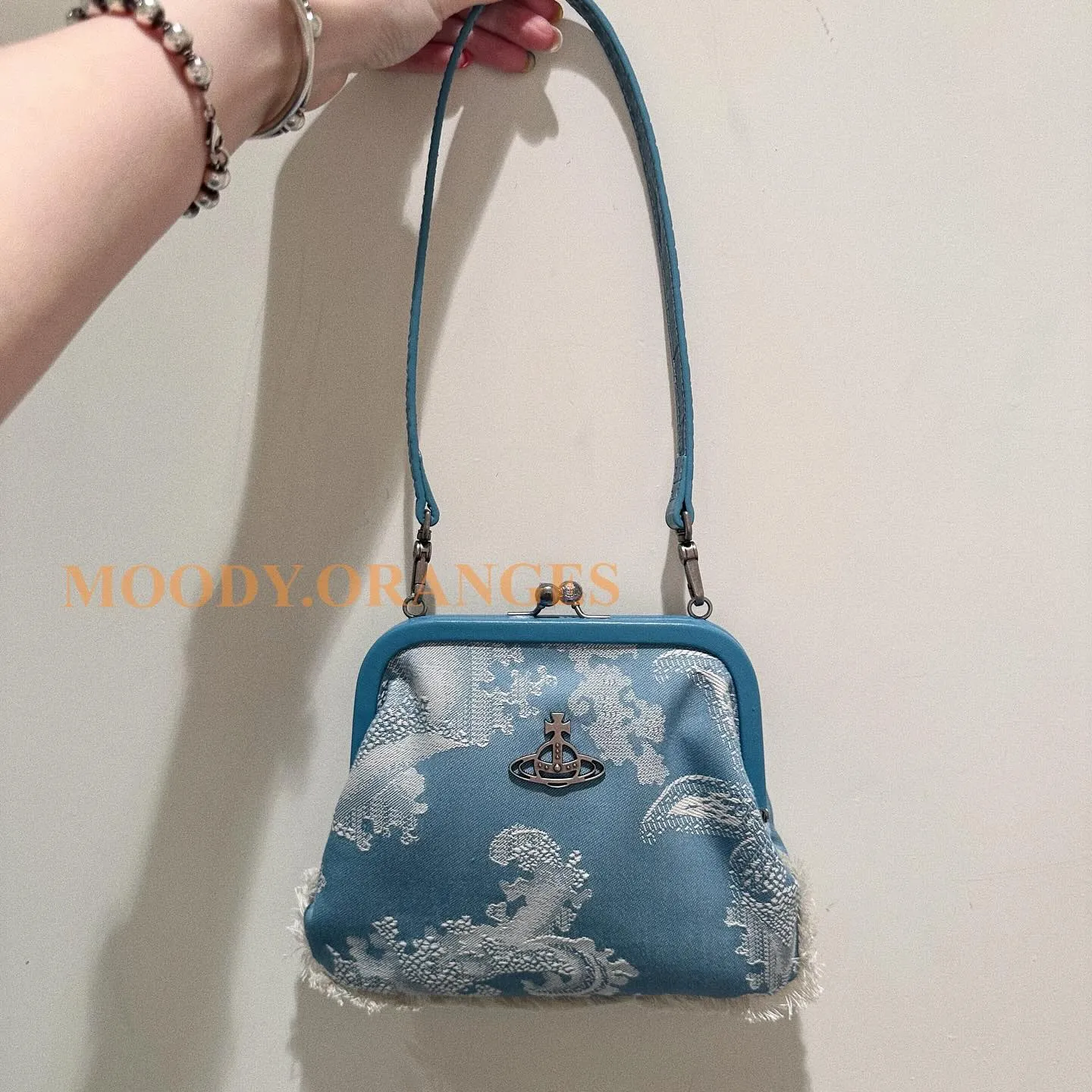 Vivienne Westwood Chelsea Cotton-Twill Bag Blue