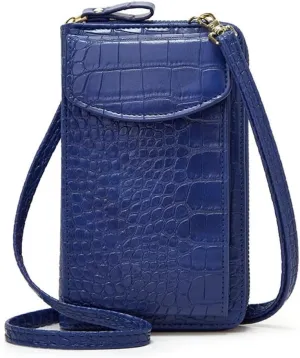 Wallets for Women Clutch Crocodile Pattern Leather Ladies Cross Body Handbags Phone Purse Crossbody