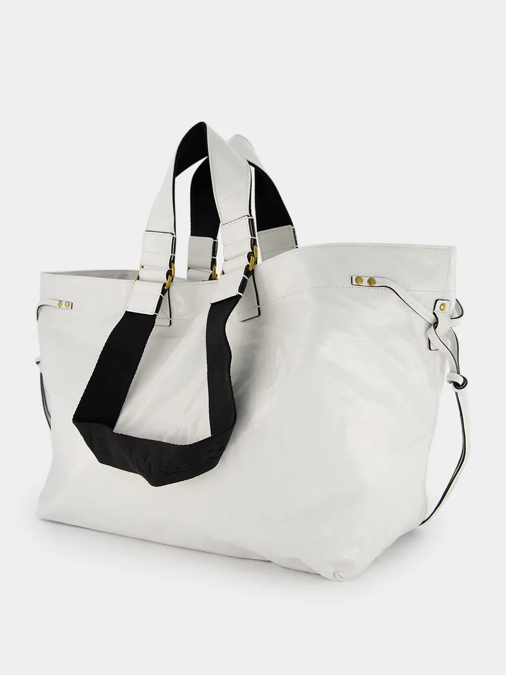 Wardy Crinkle-Effect Leather Tote Bag