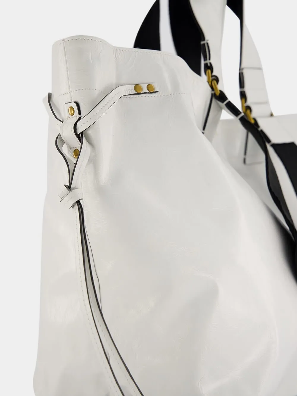 Wardy Crinkle-Effect Leather Tote Bag
