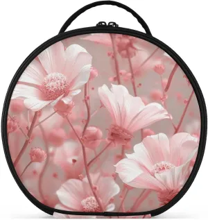 Wasteland Punk Zinnia Blush Peach Cosmetic Bags Travel-Size Accessories Zipper Case Cosmetic Makeup Bag with adjustable dividers 11 IN