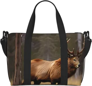 Wildlife Deer Bear Elk Duffel Bags for Traveling - Lightweight Personal Item Travel Bags, Gym Bags for Men and Women
