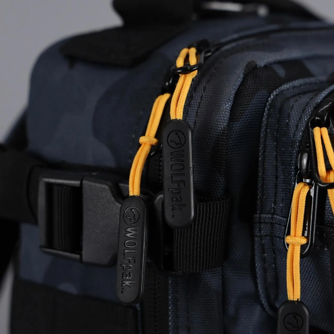 WOLFpak 9L Backpack Mini (Black Camo Orange) Small Tactical Backpack – 9L EDC Daypack, Compact & Water-Resistant Bag for Gym, Hiking, Commuting