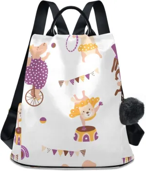 Women Backpack Daypack Casual Shoulder Bag Vintage Anti-theft Travel Backpack Pattern 1