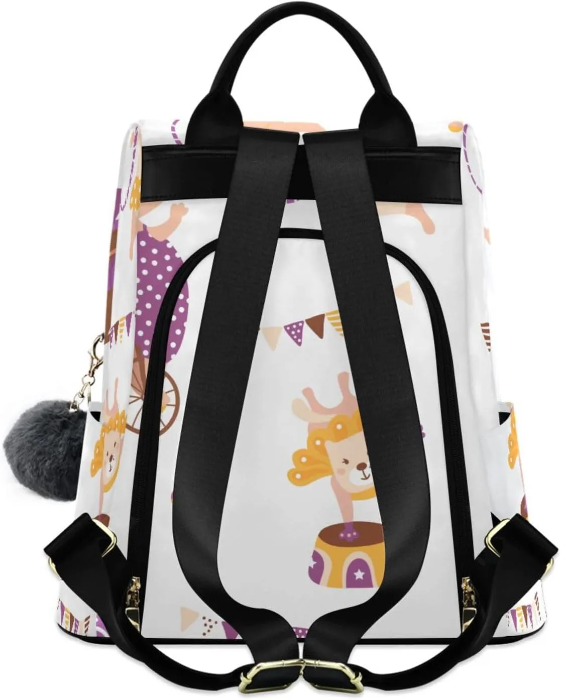 Women Backpack Daypack Casual Shoulder Bag Vintage Anti-theft Travel Backpack Pattern 1