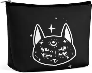Women PU Leather Cosmetic Bag, Makeup Case Purse Holder Zipper Pouch Handbag Organizer Toiletry Storage 6.8x5.9x2.3 in