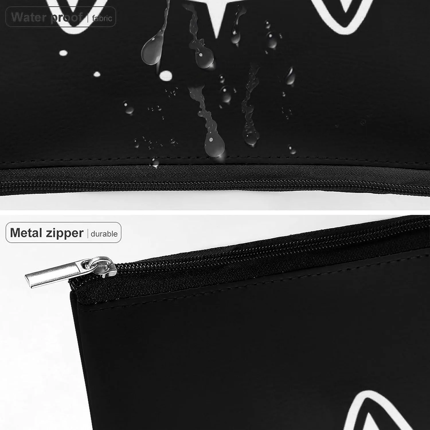 Women PU Leather Cosmetic Bag, Makeup Case Purse Holder Zipper Pouch Handbag Organizer Toiletry Storage 6.8x5.9x2.3 in