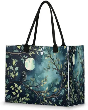 Womens Birthday Gifts Tote Bag Tropical Leaves Beach Bags for Women Handbags