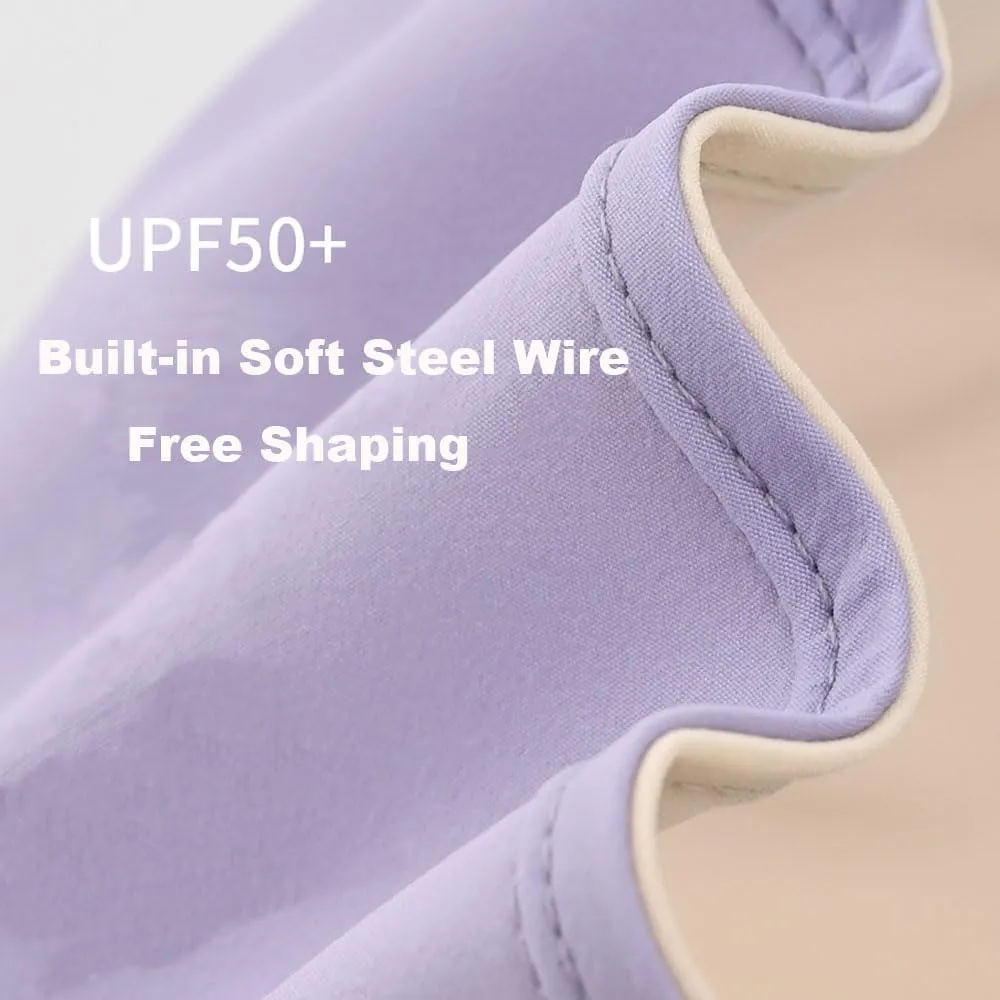 Womens Sun Hats Summer UPF 50  Large Brim Foldable Beach Sun Hat