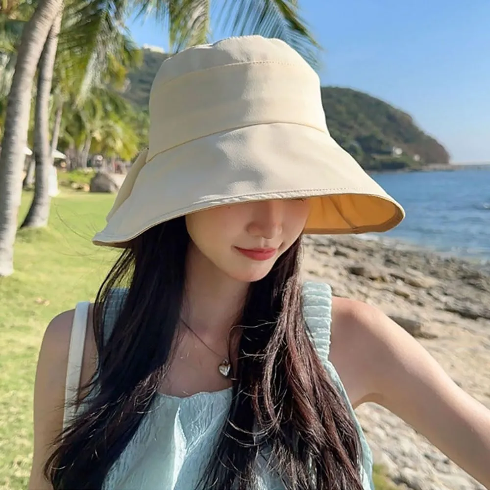 Womens Sun Hats Summer UPF 50  Large Brim Foldable Beach Sun Hat