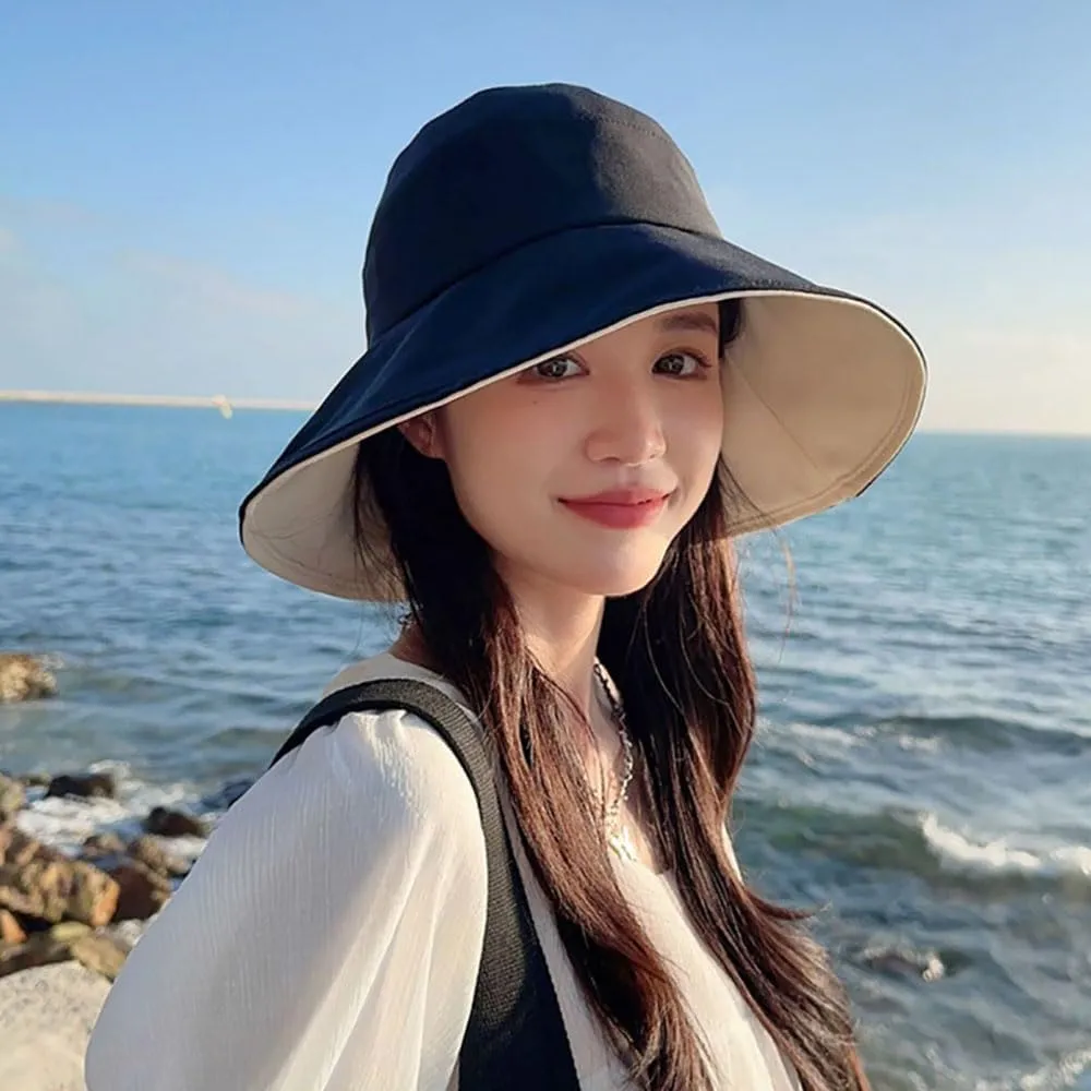 Womens Sun Hats Summer UPF 50  Large Brim Foldable Beach Sun Hat