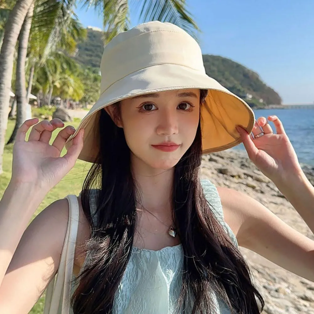 Womens Sun Hats Summer UPF 50  Large Brim Foldable Beach Sun Hat
