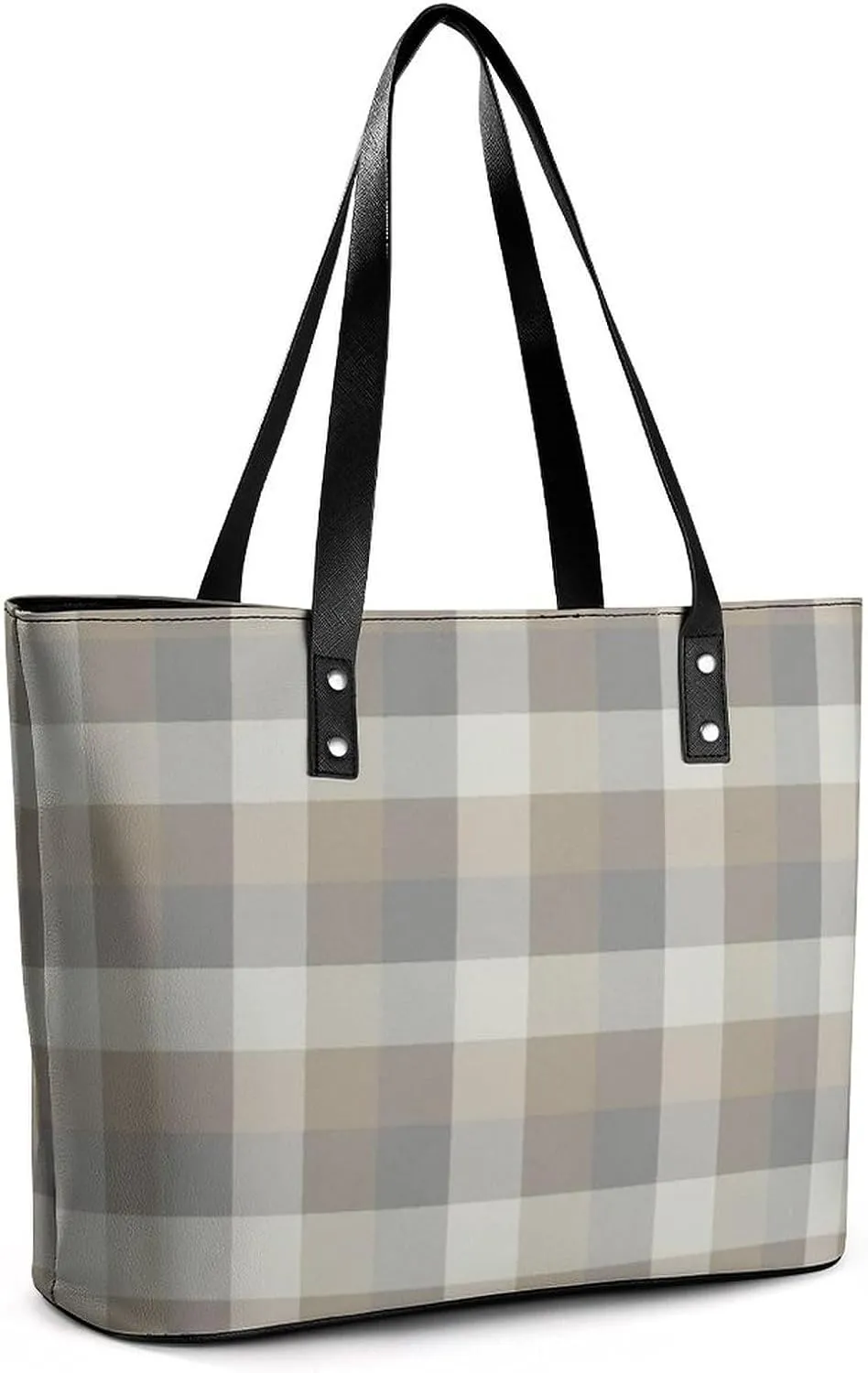 Wooden Wood Planks Large Capacity Portable Leather Handbag