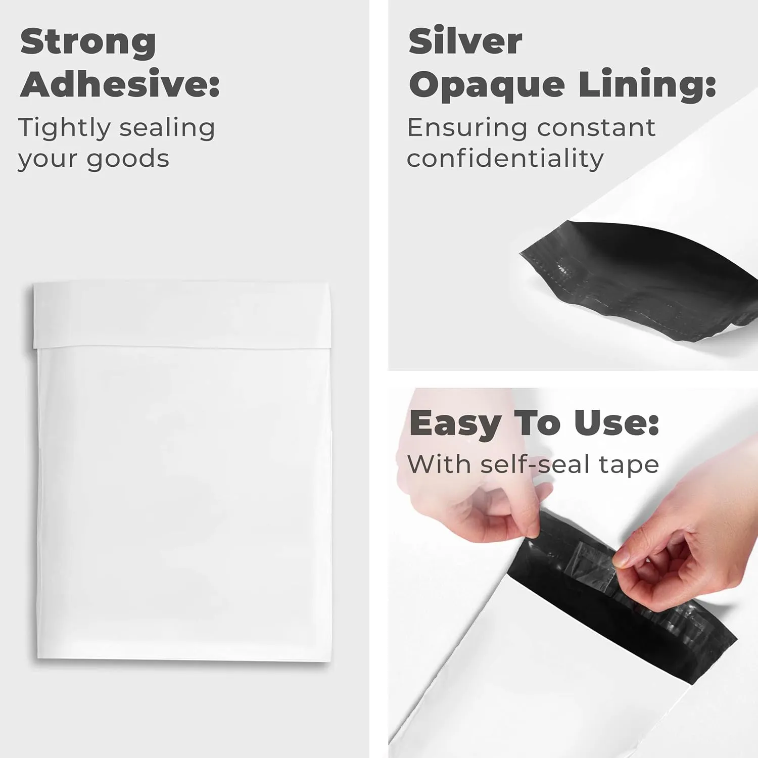 X-Large Poly Mailers 32X32, Solid White Shipping Bags - Tear And Puncture Free Poly Bags - Water Resistant Mailing Bags - Packaging Bags For Small Business - 150 Count