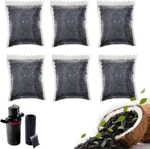 xcivi 6PCS Aquarium Activated Carbon Bag for Fish Tank Filter, Premium Activated Carbon, Aquarium Filter Media, Granulated Charcoal for Fish Tanks
