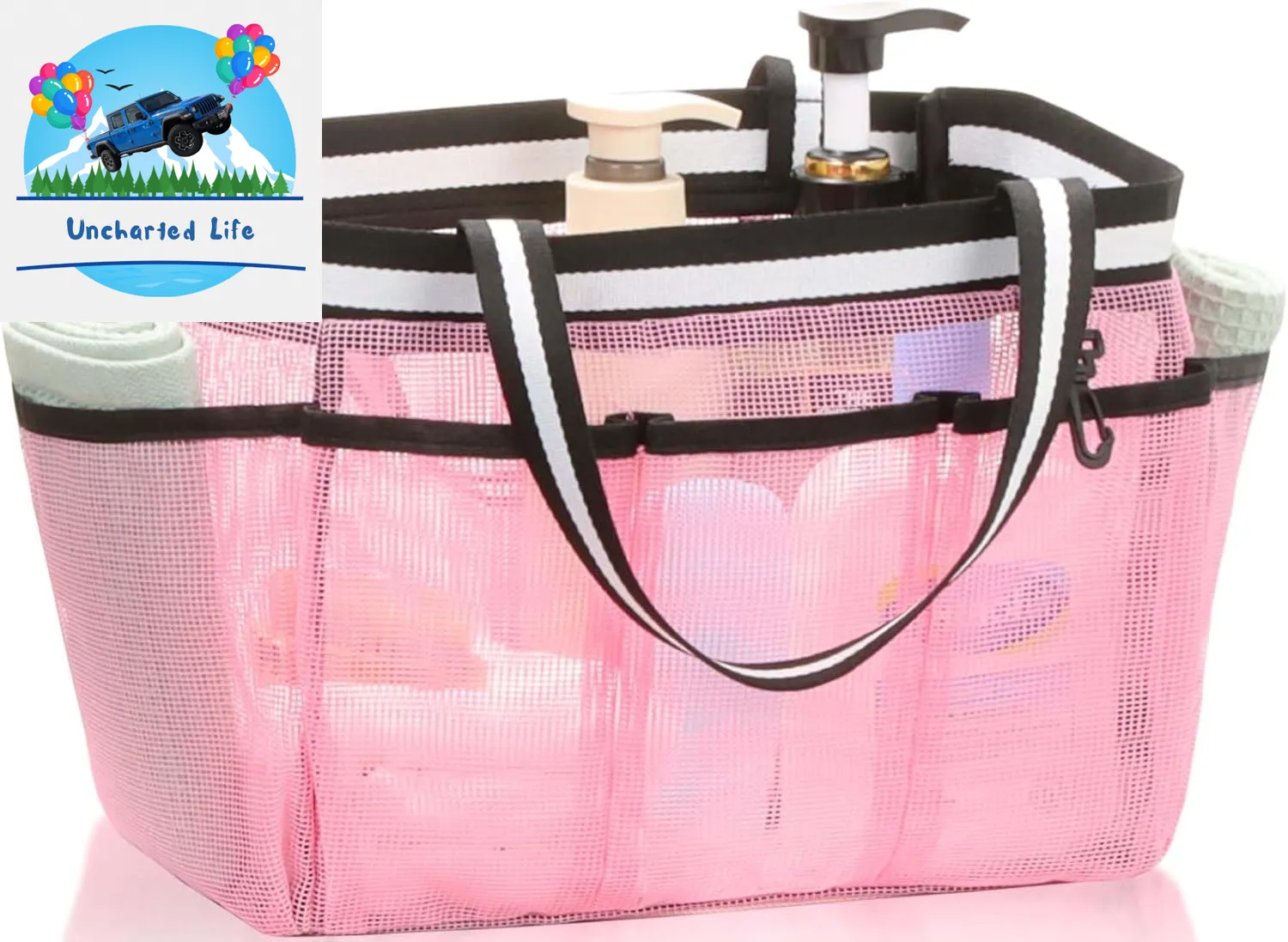 XL Mesh Shower Caddy – Quick-Dry Tote for Glamping & Travel