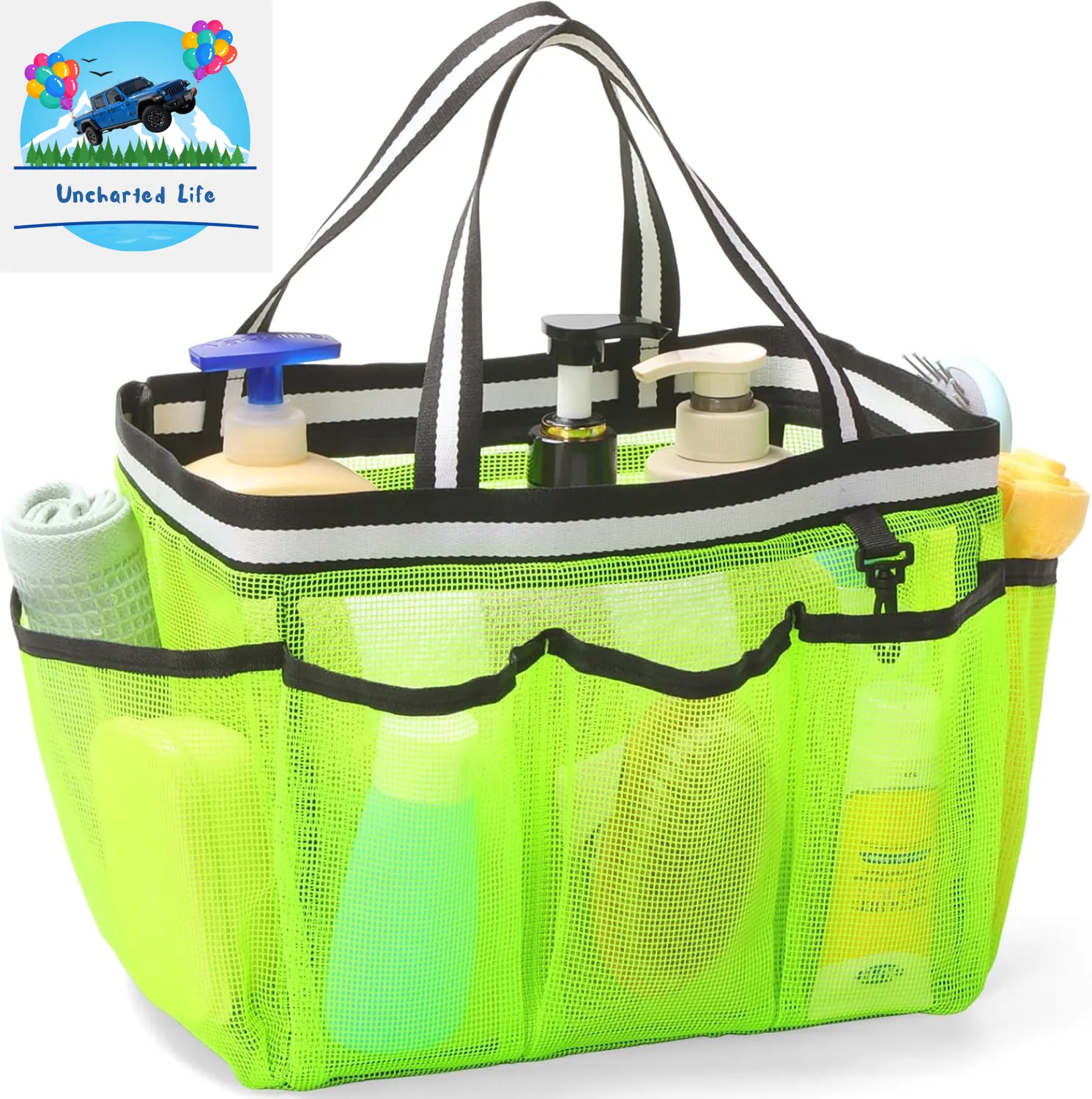 XL Mesh Shower Caddy – Quick-Dry Tote for Glamping & Travel