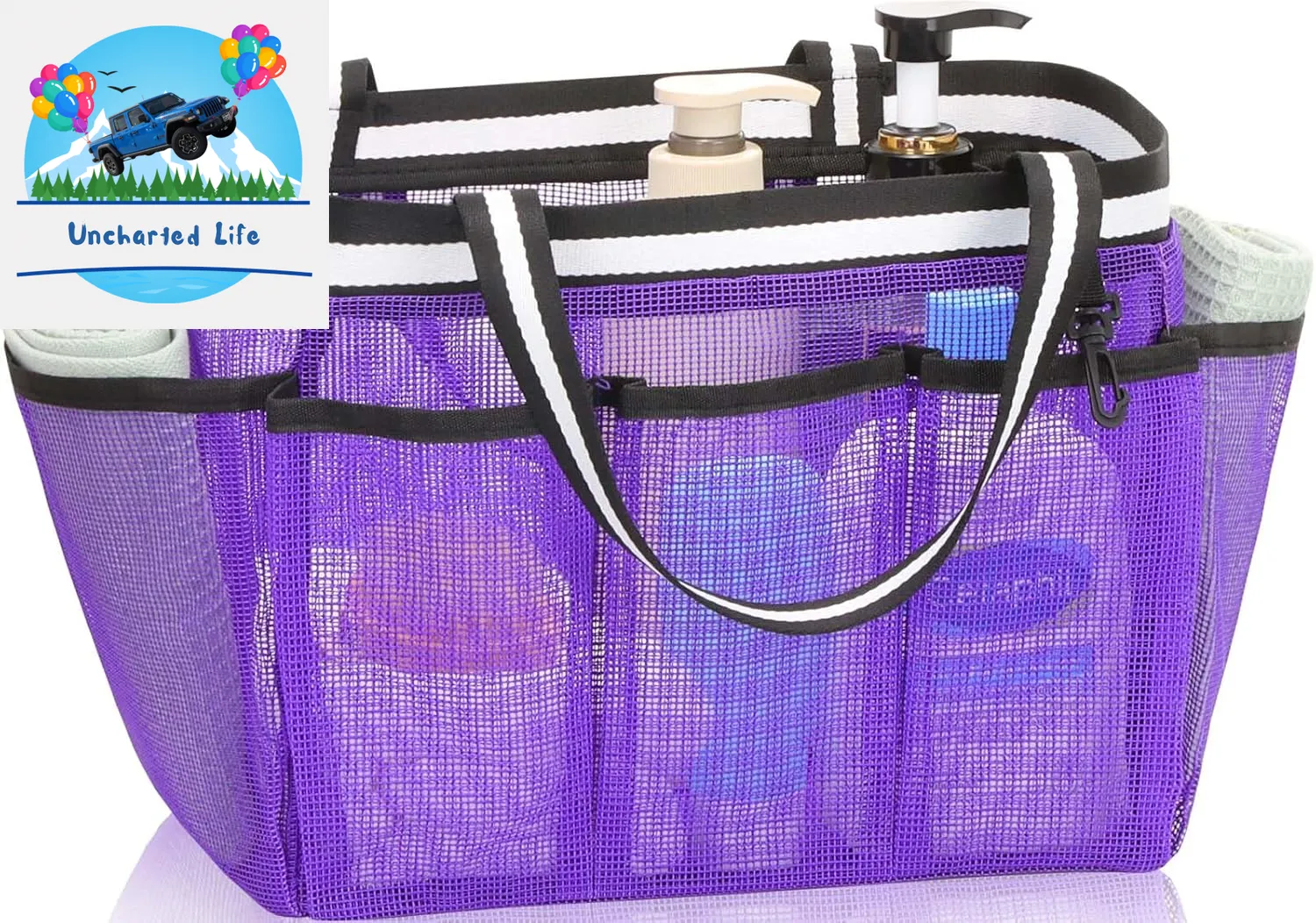 XL Mesh Shower Caddy – Quick-Dry Tote for Glamping & Travel