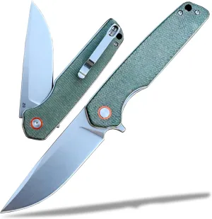 YAK & YETI Premium Micarta Handle Folding Knife- Everyday Carry Knife for Men and Women - Indoor or Outdoor-Camping and Hunting knife-D2 steel Blade #2