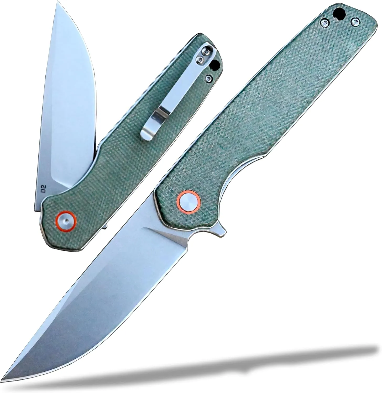 YAK & YETI Premium Micarta Handle Folding Knife- Everyday Carry Knife for Men and Women - Indoor or Outdoor-Camping and Hunting knife-D2 steel Blade #2
