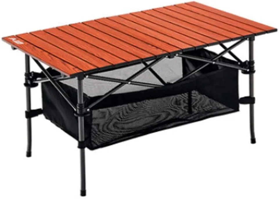 YYDS Compact Tables Outdoor Long Table Lightweight Foldable Fold Up Portable Camping Fishing Folding Table with Cup Aluminum Alloy Holders Folding Picnic Table (Color : Red)